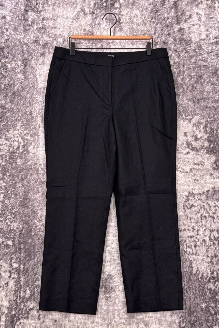 New J Crew 14 Womens Kate Straight Leg Stretch Linen Trouser
